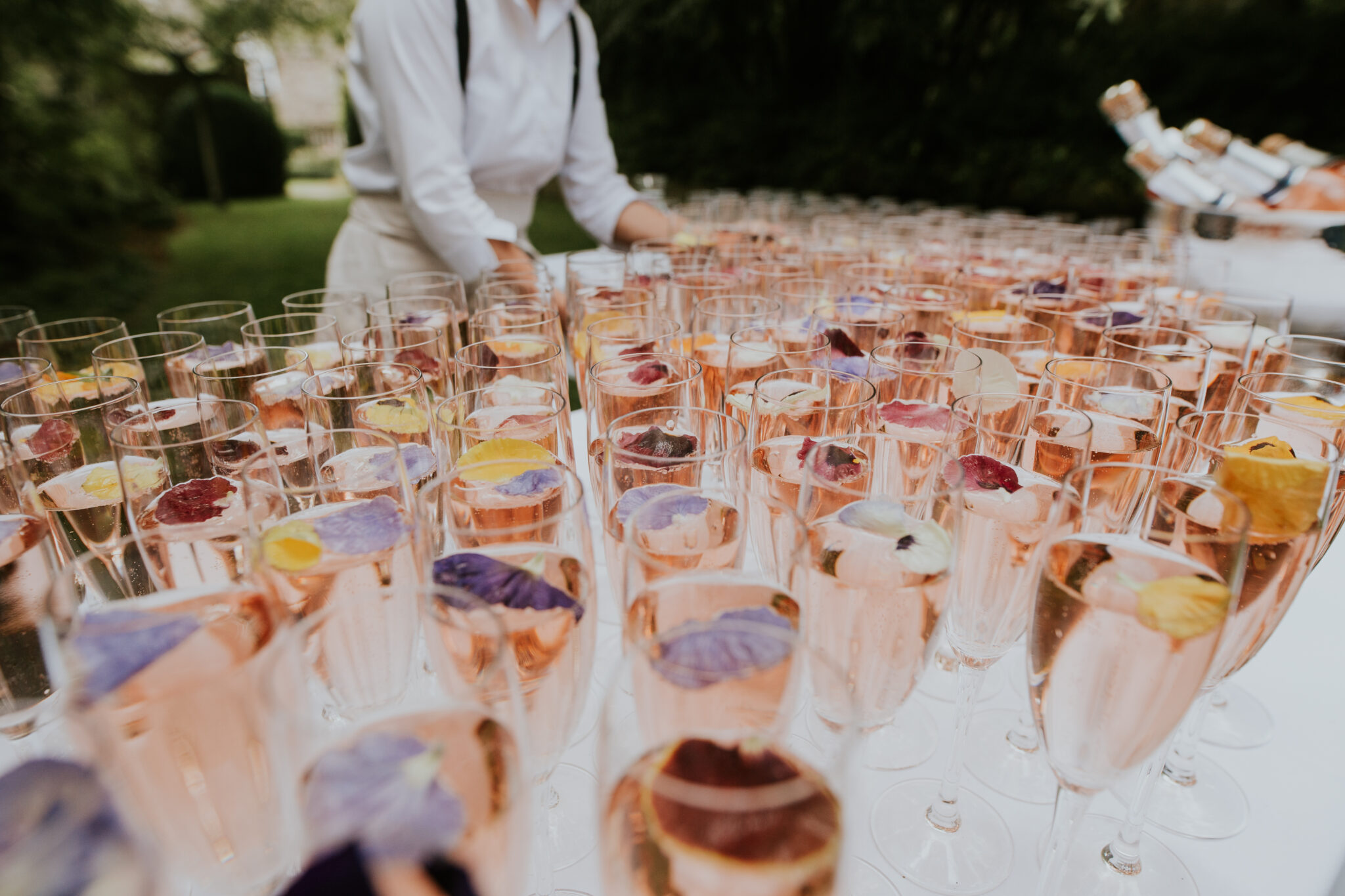 Champagne reception at a corporate party