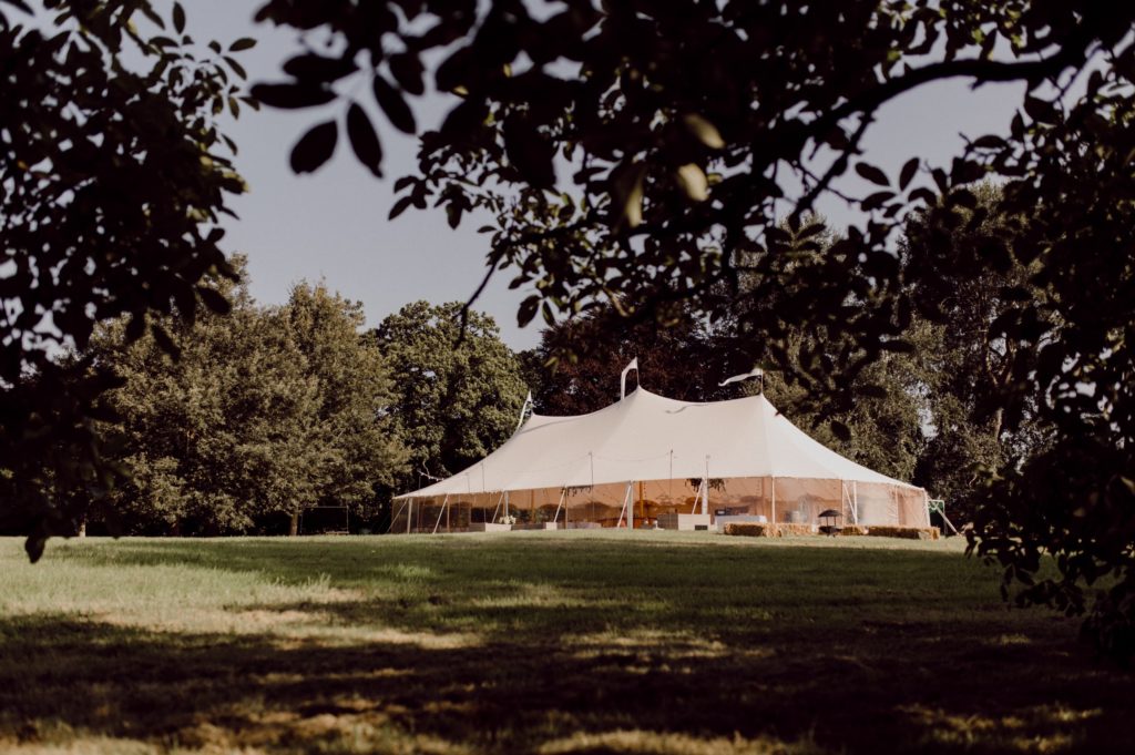 Sperry tent set up for a marquee wedding